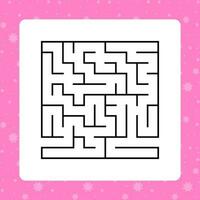 Abstract square maze. Game for kids. Puzzle for children. Labyrinth conundrum. Find the right path. Vector illustration.