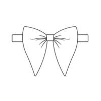 Butterfly Tie Outline Icon Illustration on White Background vector