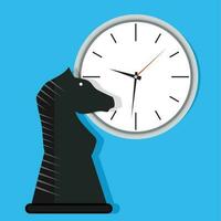 Time strategy vector. Organization tactical idea, effective process work time illustration vector