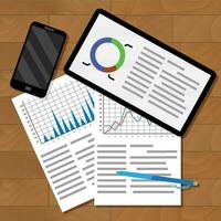 Infographics exchange statistics. Business information for forecast, chart statistic on table. Vector illustration