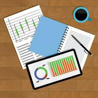 Analysis of statistical data. Infographic business, annual finance infograph, vector illustration