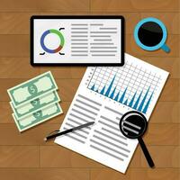 Financial statistics concept. Chart and infograph, statistical graphic, vector illustration