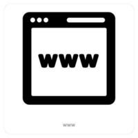 WWW and site icon concept vector