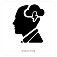 Brainstorming and idea icon concept vector