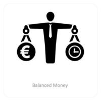 Balanced Money and currency icon concept vector