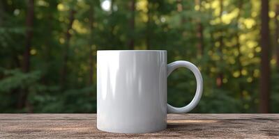 ai generado. ai generativo. té blanco taza burlarse de arriba foto