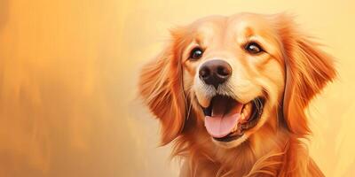 . . Happy cite smile dog frontal face frontal portrait. Animal pet food promotion marketing. Graphic Art photo