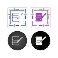 Notebook and Pen Vector Icon