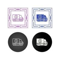 Money Truck Vector Icon