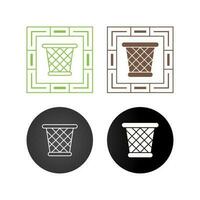 Paper Bin Vector Icon