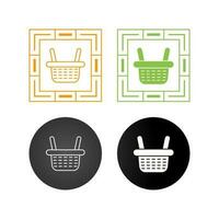 icono de vector de cesta de compras