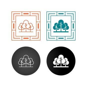 icono de vector de árbol