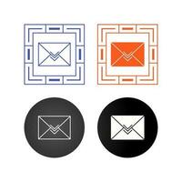 icono de vector de sobre