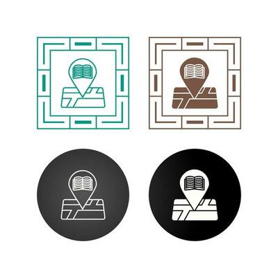 Library Location Vector Icon