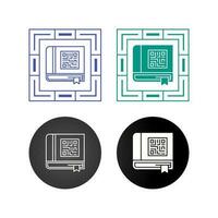 QR Book Vector Icon