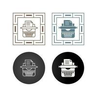 Typewriter Vector Icon