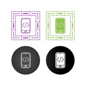 icono de vector de codificación