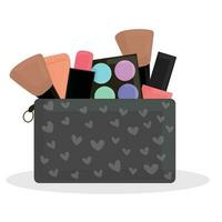 Woman set bag shoes and cosmetics Royalty Free Vector Image