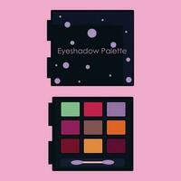 Glitter Eyeshadow Palette Open and Close Box vector