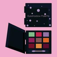 Glitter Eyeshadow Palette Open and Close Box vector