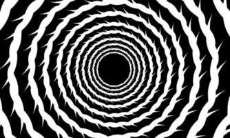 abstract vortex dark background. monochrome spiral illusion vector