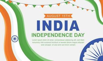 India independencia día plano diseño bandera vector