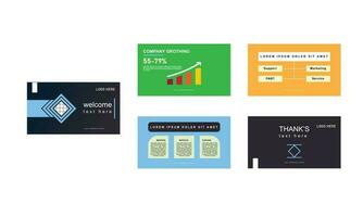 Business presentation slides templates free Vector