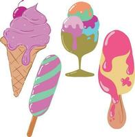 ice cream vector set icon illustrations