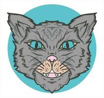 Cat head mascot vector