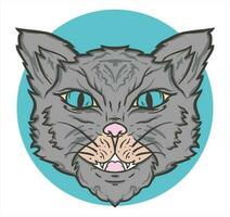 Cat head mascot vector