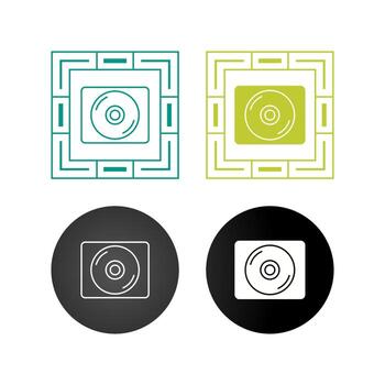 icono de vector de disco compacto
