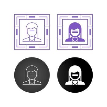 icono de vector de frente