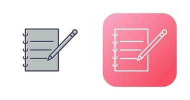 Notebook and Pen Vector Icon