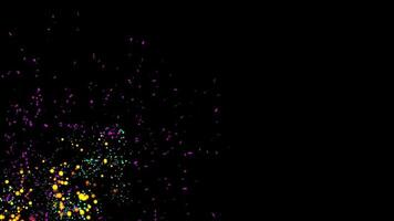 astratto isolato fuoco raggiante particelle su pendenza sfondo lento movimento video