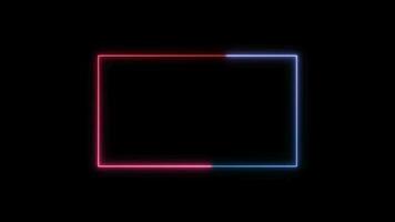 saber frame, neon line video
