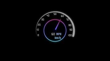 Racing car speedometer closeup video