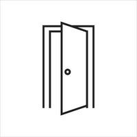 abierto puerta icono vector ilustración símbolo