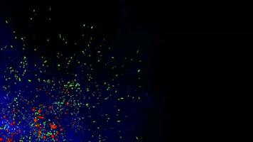 abstrakt isoliert Feuer glühend Partikel auf Gradient Hintergrund schleppend Bewegung video