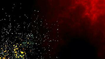 Abstract Isolated Fire Glowing Particles on gradient Background Slow Motion video