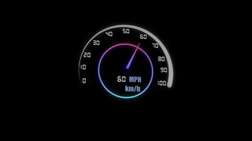 Racing car speedometer closeup video