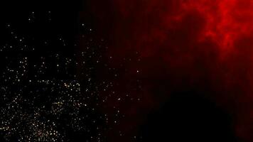 Abstract Isolated Fire Glowing Particles on gradient Background Slow Motion video