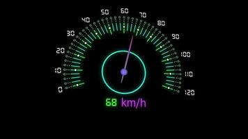 Racing car speedometer closeup video
