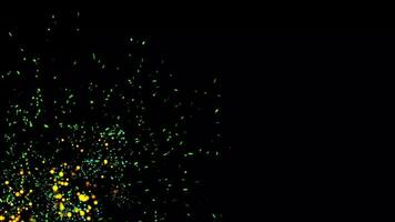 abstrakt isoliert Feuer glühend Partikel auf Gradient Hintergrund schleppend Bewegung video