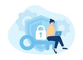 Vpn concept flat illustration vector