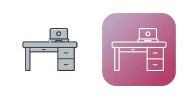 Office Desk Vector Icon