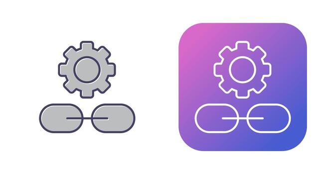 icono de vector de configuración de enlace