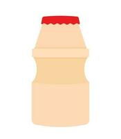 Yogurt Probiotic Drink Bottle Icon in Animated Cartoon Vector Illustration
