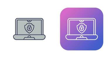 Laptop Security Vector Icon