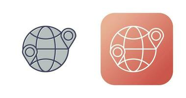 Globe Location Vector Icon