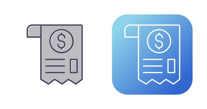 icono de vector de recibo